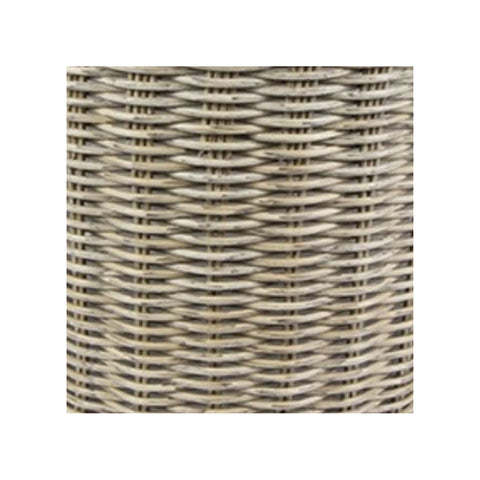 Natural Style Versatile Set of 2 Polyrattan Planters with Basket Shell