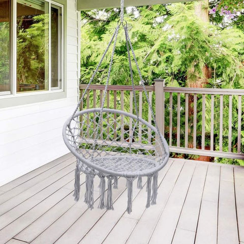 Fairy Hanging Swing Chair with Metal Rings