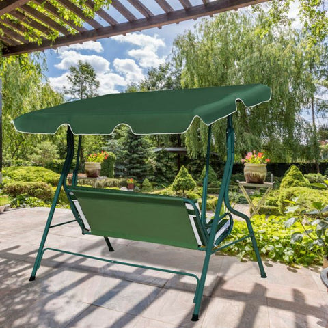 Summer Garden 2 Seater Swing Chair with Heavy-Duty Steel Frame and Canopy
