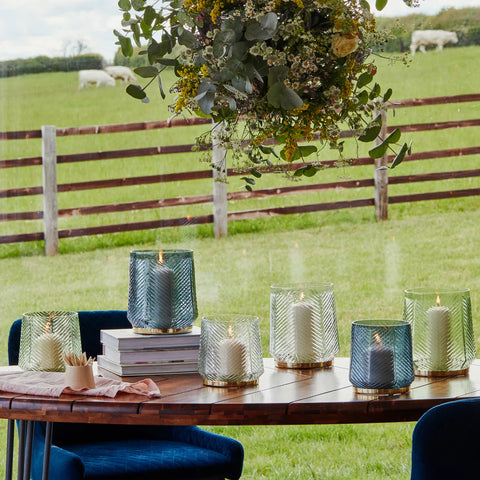Luxurious Candle Holder with Elegant Embossed Design
