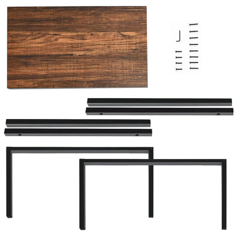 Compact and Stylish Side Table with C-Shape and Industrial Design