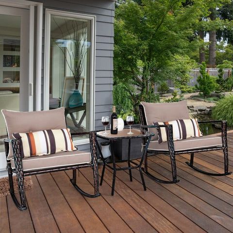 Millennium Garden Bistro Table and Chairs Set in Gray