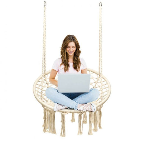 Fairy Hanging Swing Chair with Metal Rings