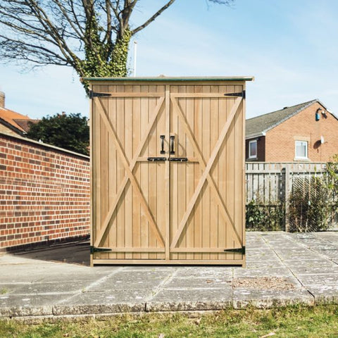 Dual-Door Lockable Waterproof Outdoor Shed