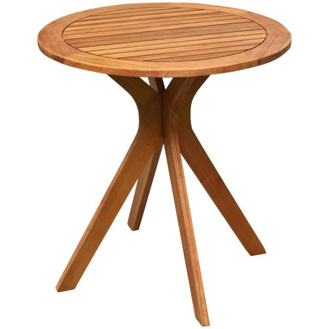 Patio 70cm Round Wooden table with X Base and Premium Solid Build