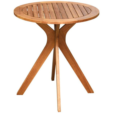 Patio 70cm Round Wooden table with X Base and Premium Solid Build