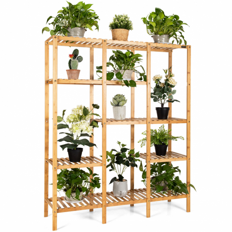 Garden 5 Tier Bamboo Multi-Purpose Plant Storage Rack