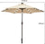 Dynamo 3m Solar Powered Outdoor Umbrella with LED Lights and Crank