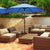 Dynamo 3m Solar Powered Outdoor Umbrella with LED Lights and Crank
