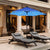Dynamo 3m Solar Powered Outdoor Umbrella with LED Lights and Crank