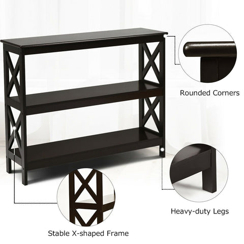 Modern Multifunctional Entryway Console Table with Industrial Design