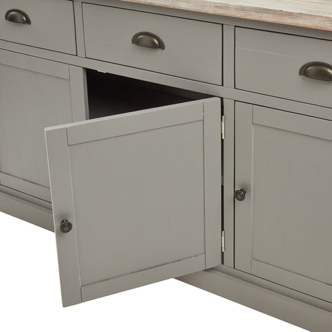 Buckingham Long Sideboard with 153cm Width in Early Grey