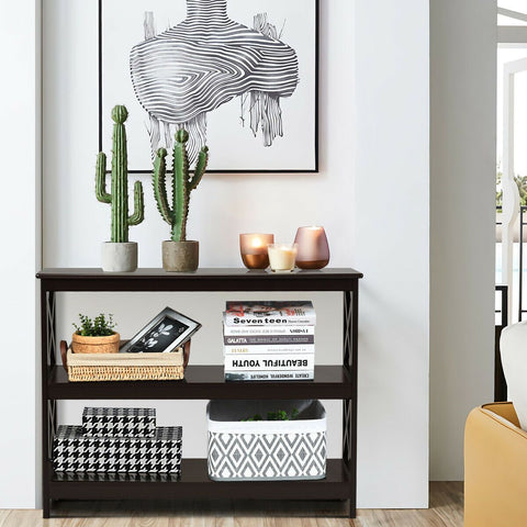 Modern Multifunctional Entryway Console Table with Industrial Design