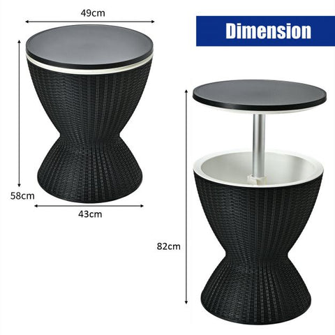 Patio 30L Cool Box with Table Top and Pop Up Lid