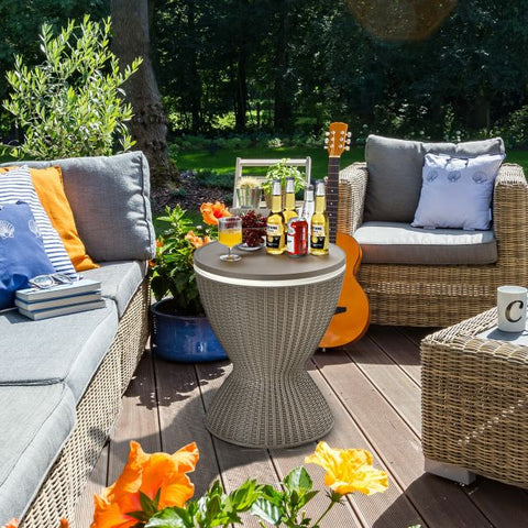 Patio 30L Cool Box with Table Top and Pop Up Lid