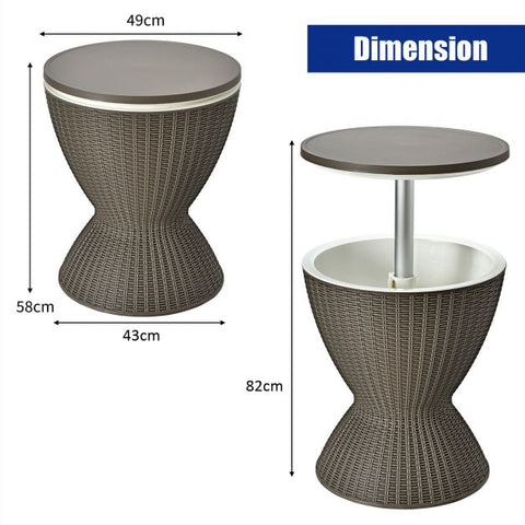 Patio 30L Cool Box with Table Top and Pop Up Lid