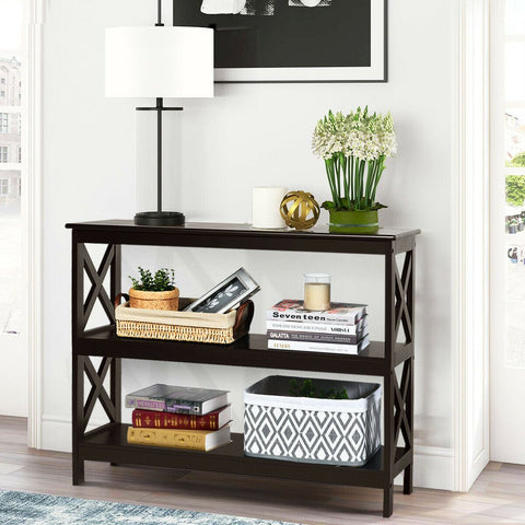 Modern Multifunctional Entryway Console Table with Industrial Design
