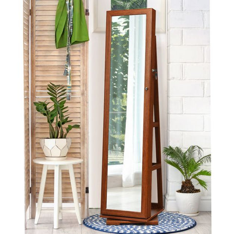 360 Degree Standing Jewellery Mirror with Storages
