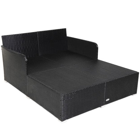 Spacious Garden Daybed Furniture Set with soft Cushions in White