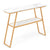 Contemporary Entryway Console Tanle with Storage Shelf and Faux Marble Top