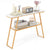 Contemporary Entryway Console Tanle with Storage Shelf and Faux Marble Top