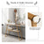 Contemporary Entryway Console Tanle with Storage Shelf and Faux Marble Top