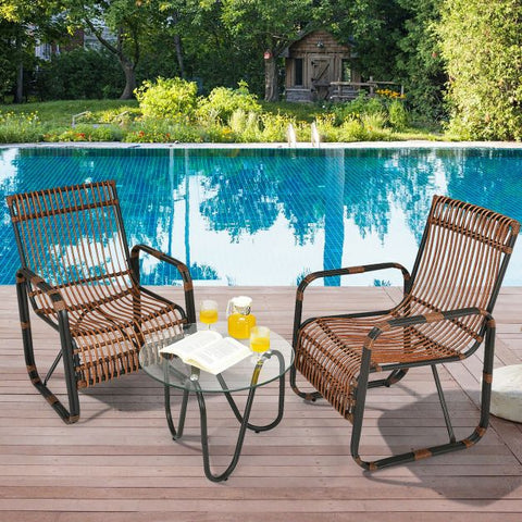 Essential Garden Wicker Furniture Set with Coffee Table