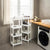 Compact and Simple Set of 2 Kitchen Storage Carts with 4 Tiers and Waterproof Design in White