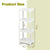 Compact and Simple Set of 2 Kitchen Storage Carts with 4 Tiers and Waterproof Design in White