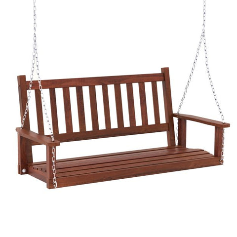 Oxford Poplar Wood Porch Swing with Adjustable Chains