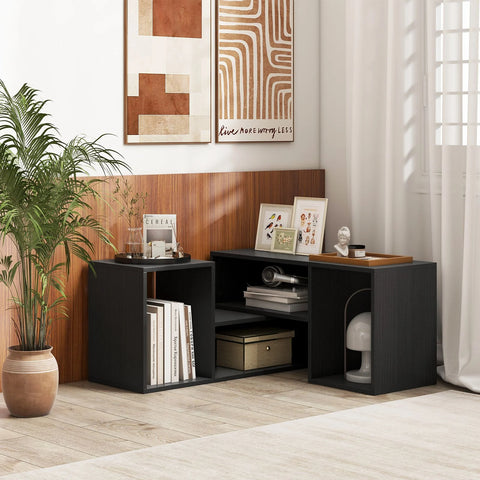 Minimalist 2 Piece TV Stand with Modular and Spacious Design