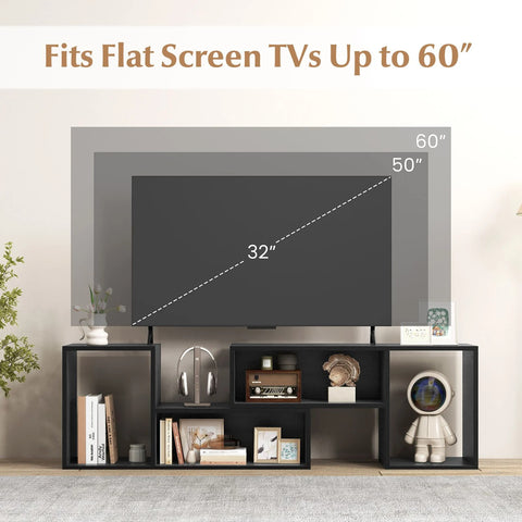 Minimalist 2 Piece TV Stand with Modular and Spacious Design