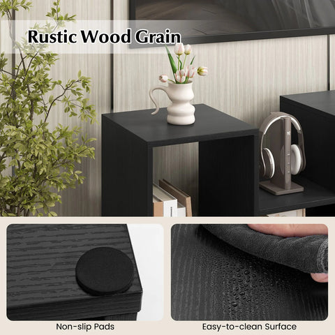 Minimalist 2 Piece TV Stand with Modular and Spacious Design