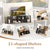 Minimalist 2 Piece TV Stand with Modular and Spacious Design