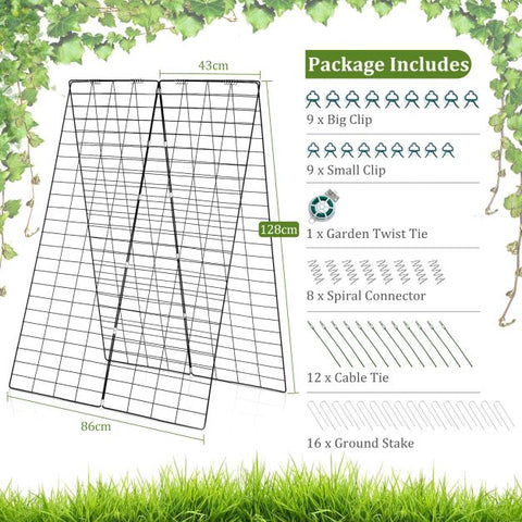 Garden Planting Helper Trellis Set in Green