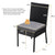 Outdoor All-Weather Rattan Dining Chair Set with soft Cushions in Grey