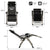 Light Weight Lounge Chair with Adjustable Function in Black