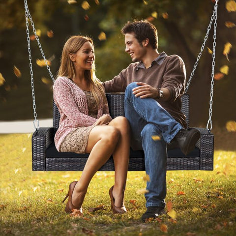 Wide and Comfortable Garden Swing with Removable Cushions