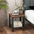 Elegant 2 Tier Side Table with Unique Industrial Style in Brown