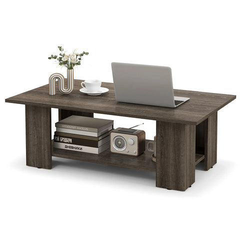 Stylish and Versatile 2-Tier Coffee Table with Minimalistic Style