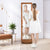 Versatile Freestanding Coat Stand with Full Length Mirror and 360° Rotating Base