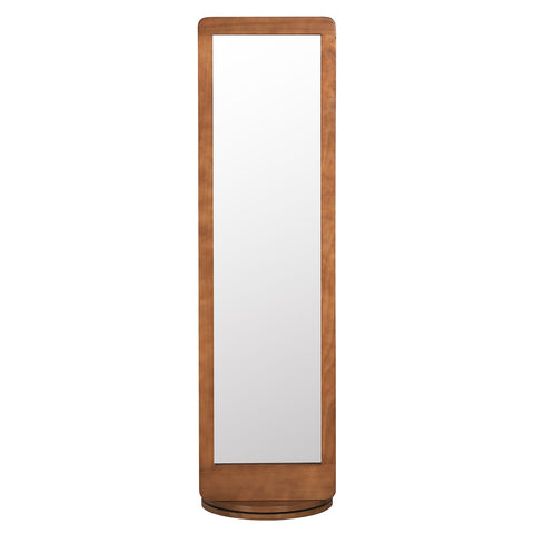 Versatile Freestanding Coat Stand with Full Length Mirror and 360° Rotating Base