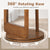 Versatile Freestanding Coat Stand with Full Length Mirror and 360° Rotating Base