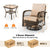 Garden Coffee Table and Rocking Chair set with Swivel Function in Beige
