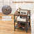 Practical and Compact 3 Tier Side Table in Rustic Brown