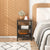 Practical and Compact 3 Tier Side Table in Rustic Brown