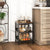 Practical and Compact 3 Tier Side Table in Rustic Brown