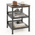 Practical and Compact 3 Tier Side Table in Rustic Brown