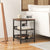 Practical and Compact 3 Tier Side Table in Rustic Brown