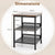 Practical and Compact 3 Tier Side Table in Rustic Brown